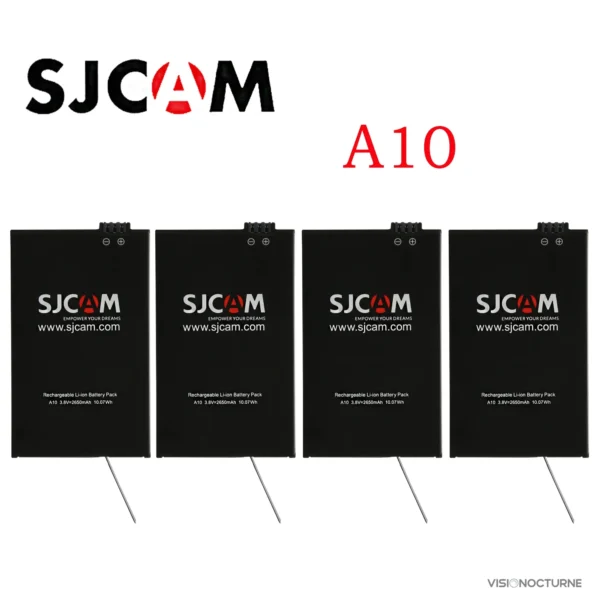 Batterie SJCAM A10 + chargeur, pour performances optimales