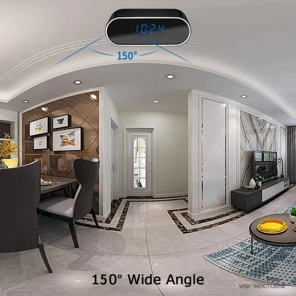 Réveil espion 4K avec vision nocturne intégrée