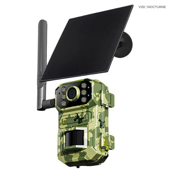 Caméra de chasse 4G solaire avec vision nocturne 4MP