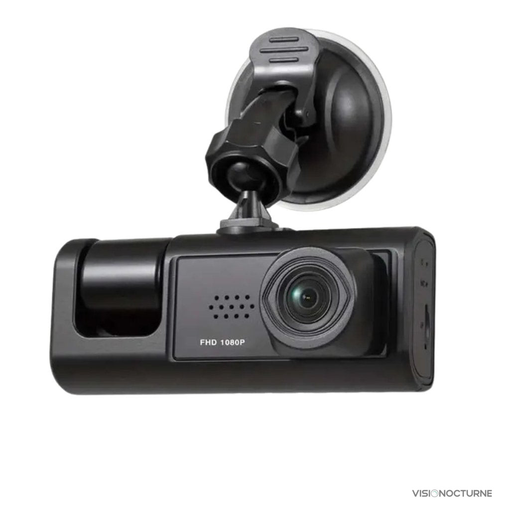Caméra voiture HD double lentille avec vision nocturne