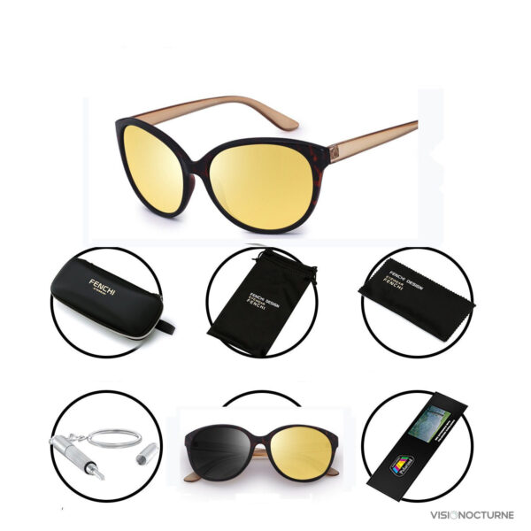 Accessoire de sécurité routière, lunettes nocturnes FENCHY